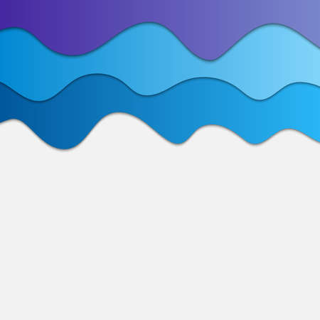 Blue waves abstract background for design, cloud concept. Vector backgroundのイラスト素材