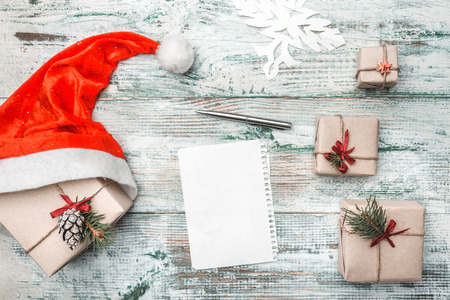 White background. Letter to Santa's message. Christmas greeting card, Christmas, New Year and Xmas.の写真素材