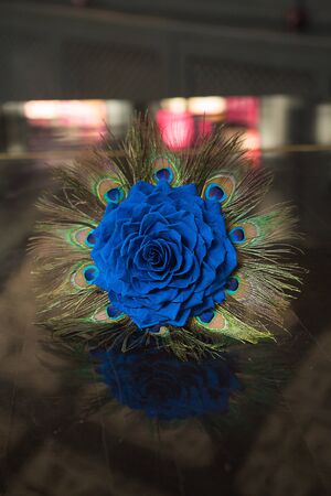 Bridal beautiful romantic bouquet of various flowersの写真素材