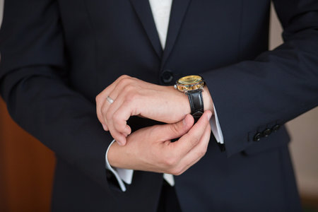 Men's Wrist Watches at the groom's morning