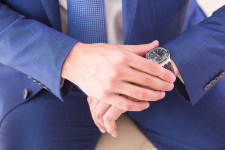 Men's Wrist Watches at the groom's morningの写真素材