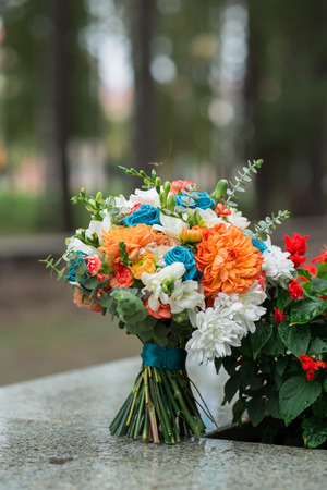 autumn, bridal bouquet, wedding in the autumnの写真素材