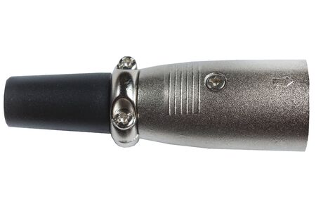 Top view of XLR cable cose up. Design elements isolated on white backgroundの写真素材