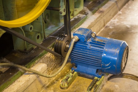 The electric motor in the production hallの写真素材