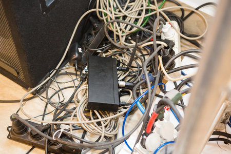Overloaded Power Boards, tangled wires
