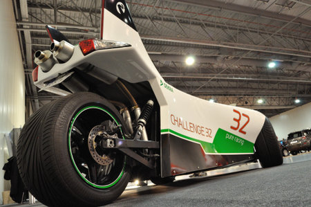 Warsaw, Poland - November 5, 2010 - Concept reverse three-wheeler from Polish vehicle manufacturer...