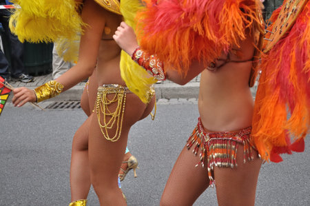 Warsaw, Poland - September 5, 2009 - Participants in the Carnival Parade - Bom Dia Brasil.