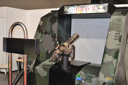 Warsaw, Poland - October 14, 2010 - Gambling machines showcase at the SUREXPO 2010 - Salon of...