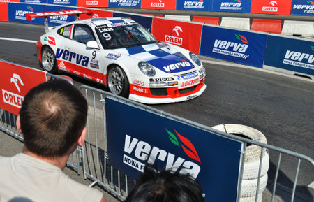 Warsaw, Poland - August 21, 2010 - Racing car, at the Verva Street Race.