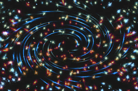 Abstract background of whirled Christmas lights  の写真素材