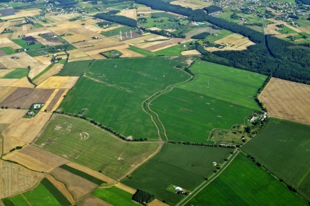 Aerial view - Central Polandの写真素材