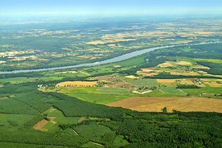 Aerial view - Central Polandの写真素材