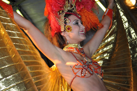 WARSAW, POLAND - JULY 16   Participant in the Samba Festival 