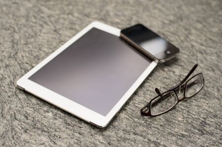 Eyes on digital technology!の写真素材