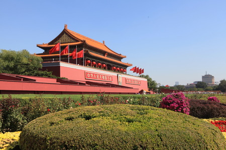 The Tiananmen gateのeditorial素材