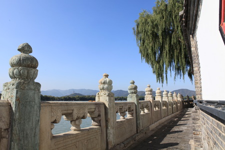 White marble columnsのeditorial素材