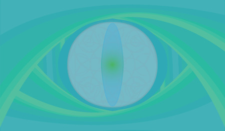 Reptile eye abstraction in ocean, azure colors.のイラスト素材
