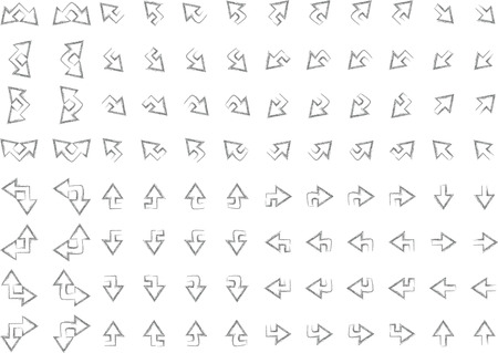 Set of arrows for web presentations and graphicsのイラスト素材