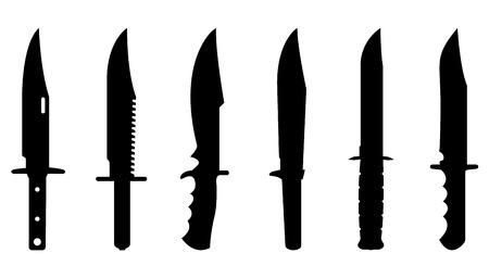 Knives set for design and info graphic