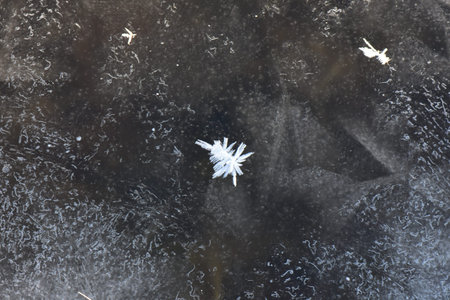 Frozen river texture ice