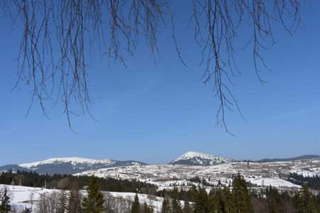 Snow in the mountains