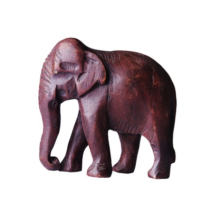Wooden elephantの写真素材