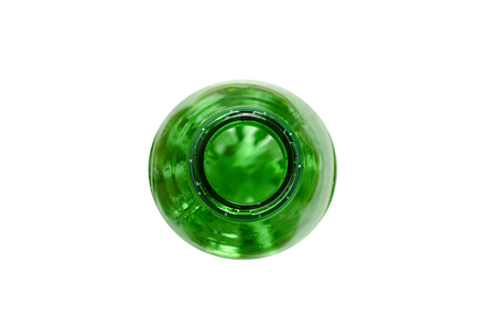 Top of the green plastic bottleの写真素材