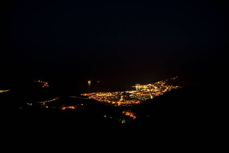 Budva in the nightの写真素材