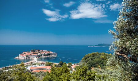 Sveti Stefan island in Montenegroの写真素材