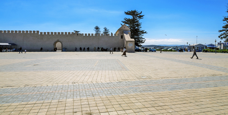 Essaouira, Morocco - September 24, 2014 : Crowded Medina of Essaouira, Morocco. The Medina of Essaouira is a UNESCO World Heritage listed city, an example of a late 18th-century fortified town.のeditorial素材