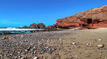 Rocks on Legzira beachの写真素材