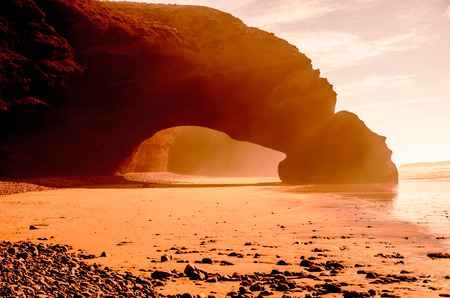 Arch on Legzira beachのeditorial素材