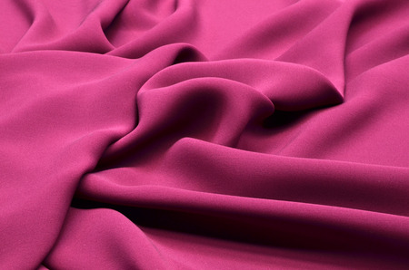 Fabric made of silk kadi and elastane stretch burgundy colorの写真素材