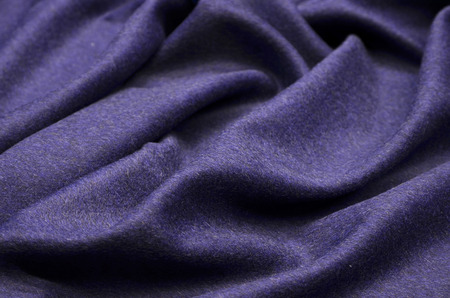 Fabric suit, dark blue, melange of alpaca and wool.の写真素材