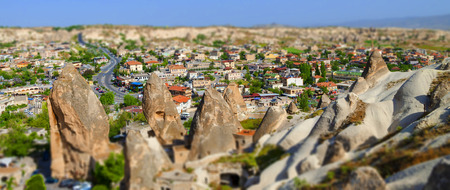Famous center of balloon fligths in the Goreme, Cappadocia, Turkey.の写真素材