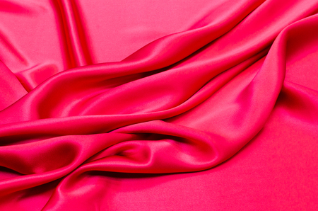 Silk fabric of a color of cowberryの写真素材