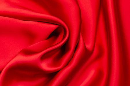 Red viscose (rayon) fabricの写真素材