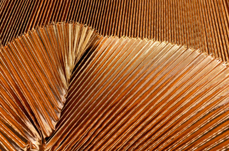 Plisse with lurex bronze color