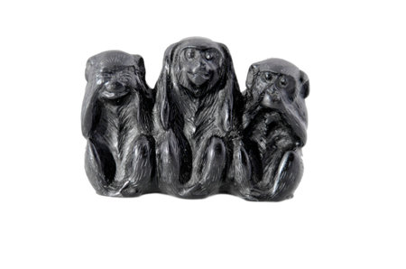 No see, no hear, no talkの写真素材