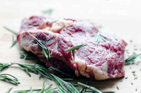 Fresh red raw steak