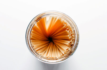 Pasta isolated on whiteの写真素材