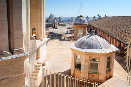 Saint Peter's Basilica in St. Peter's Square, Vatican City. Vatican Museum, Rome, Italy.のeditorial素材