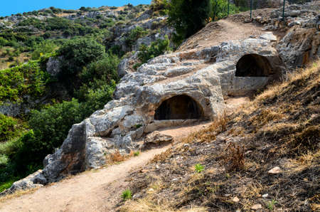 Seven Sleepers of Ephesus in Turkey. Legend is seven Christian lads are said to have escaped the onslaught by ducking into a mountain cave, where they fell asleep for a long, long time.のeditorial素材