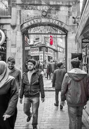 Entrance to the Grand Bazaar in Istanbul in April 201のeditorial素材