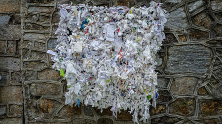 Wishing Wall at House of the Virgin Mary Near Kusadasi, Turkeyの写真素材