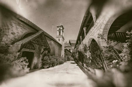 Chrysorrogiatissa Monastery. Cyprus, Paphos.の写真素材
