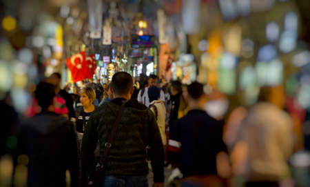 May 01, 2018: Blurred image of the Grand Bazaar in Istanbul, Turkey.のeditorial素材
