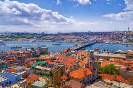 Panoramic view of Istanbul from the Galata Towerの写真素材