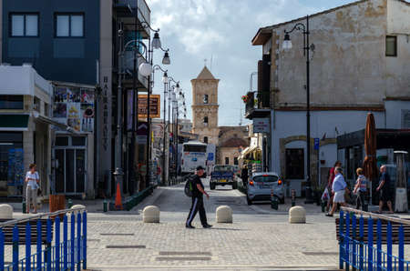 March 2017, Cyprus, Larnaca: Larnaca Quay on a sunny day, March 20, 2017.のeditorial素材