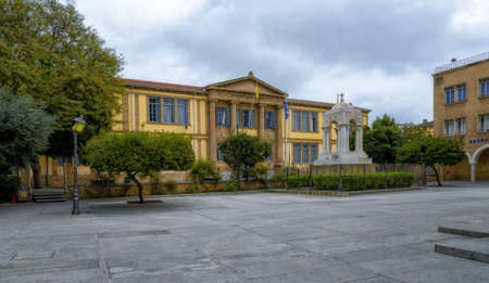 Nicosia, Cyprus - March 27 2017: Historical school of Faneromeni at the Faneromeni square in the old city within the Venetian walls in Nicosia in Cyprusのeditorial素材